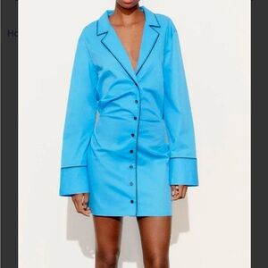 Zara Trench Dress Blue XS